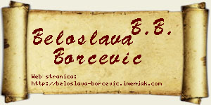 Beloslava Borčević vizit kartica